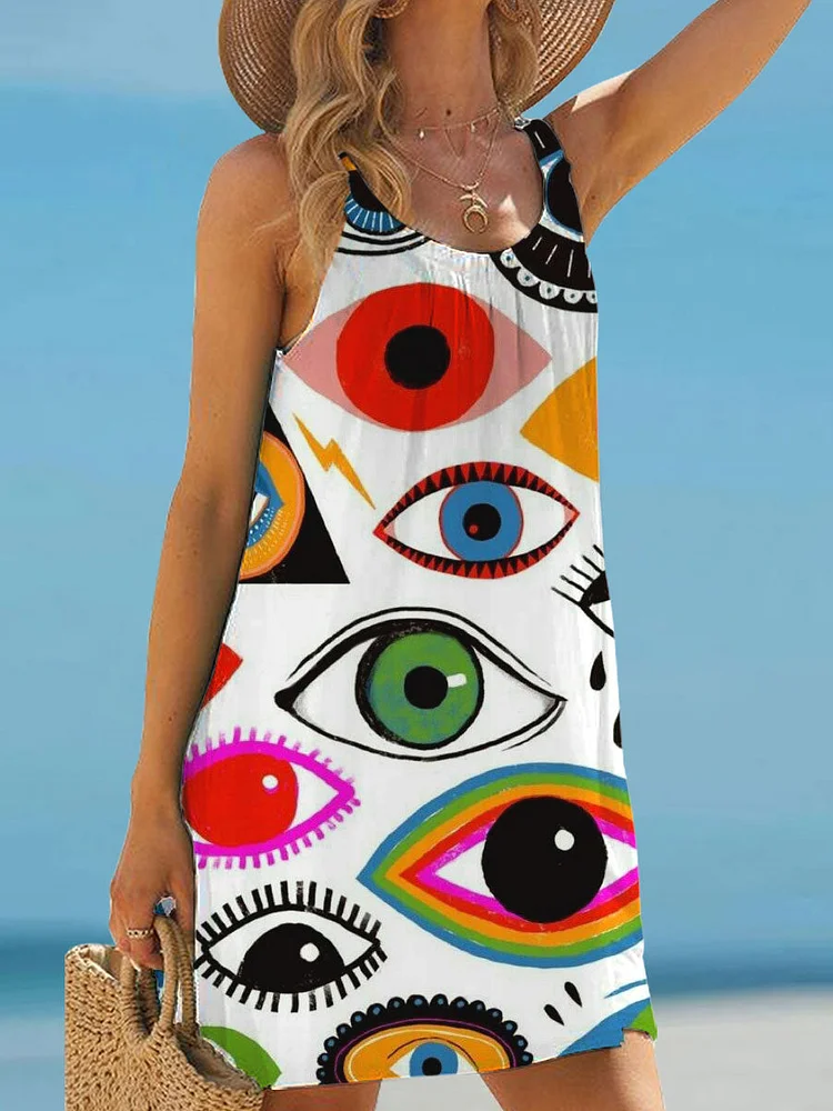 Eye Illustration Art Print Women's Dress