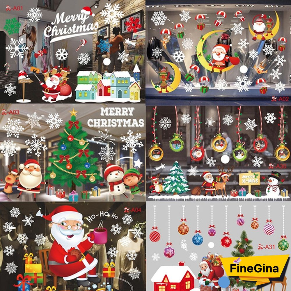 Christmas Decoration Glueless Static Window Sticker