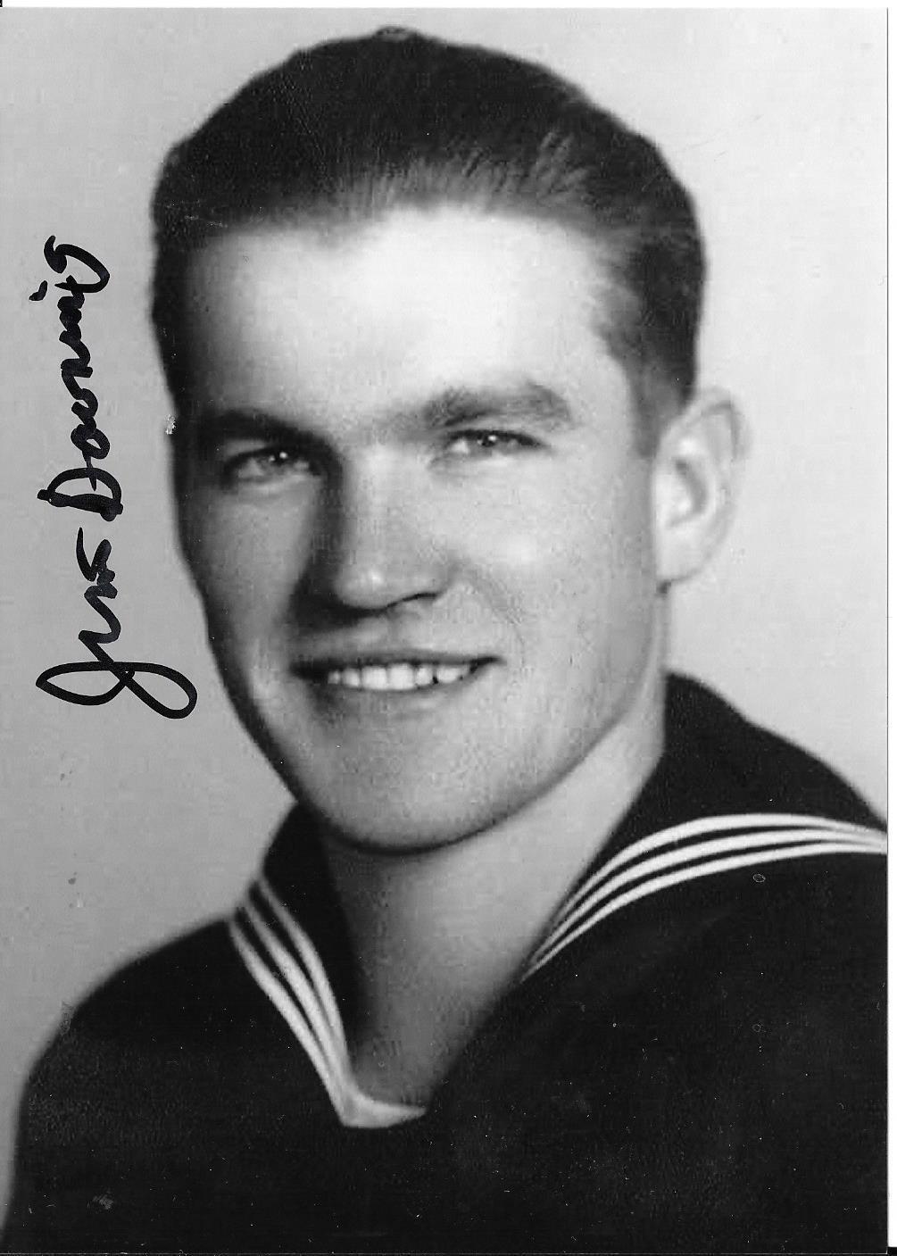 JIM DOWNING USS WEST VIRGINIA PEARL HARBOR ATTACK SURVIVOR RARE SIGNED Photo Poster painting