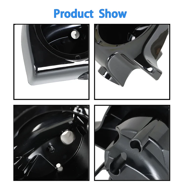 SEBLAFF Black 6.5Inch Motorcycle Audio Cover Speaker Pods Box Lower Fairing Vented Replacement for Touring Models 1983-2013
