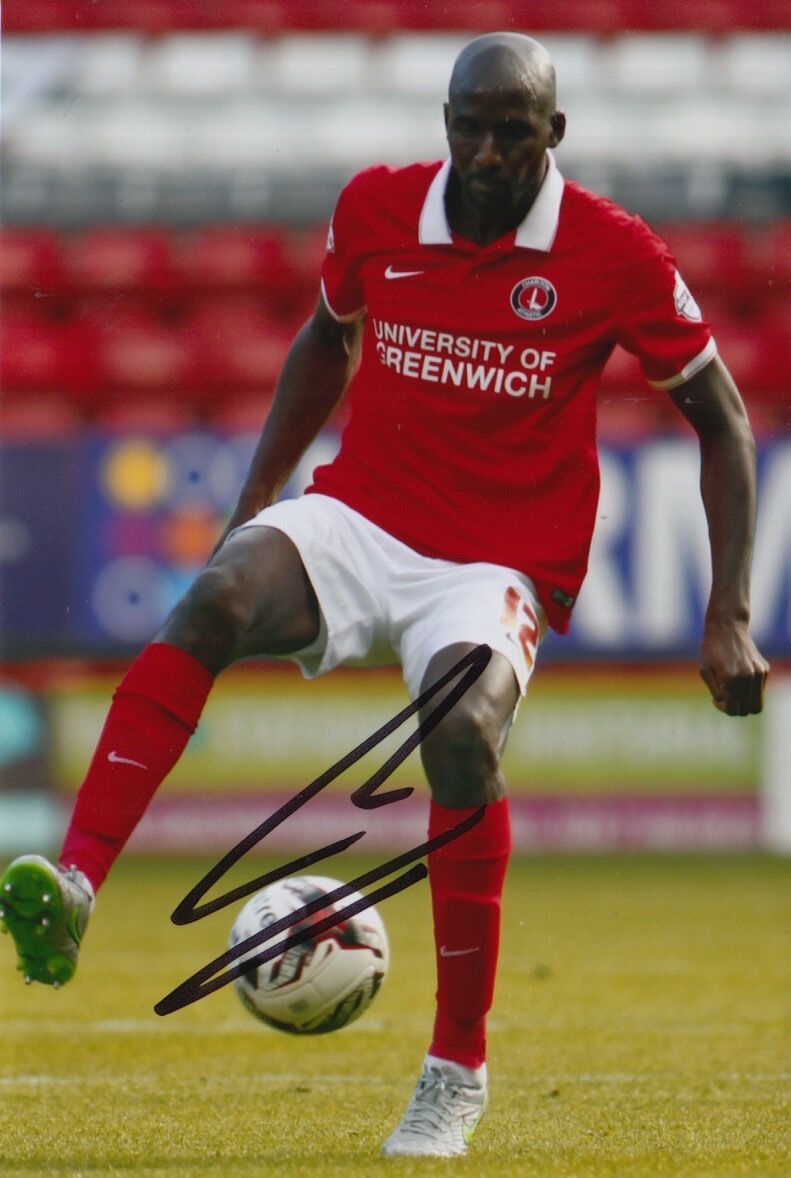 CHARLTON ATHLETIC HAND SIGNED ALOU DIARRA 6X4 Photo Poster painting 3.