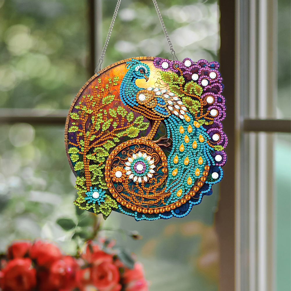 5D DIY Diamond Painting Wind Chime Bell Pendant Art Mosaic Kit