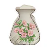 (US Local)Acrylic Wooden Flower Bag Shape Diamond Painting Piggy Bank Storage Box Kit