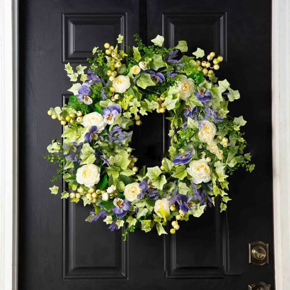 Summer Ivy Decoration Festive Simulation Wreath Hanging Ornament