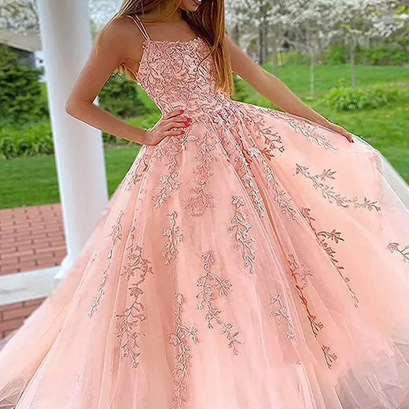 Uveng Uveng Dress Woman 2025 Fine Shoulder Prom Crore Bridal Muslin Lace Sticker Girl Party Ball Dress Spring