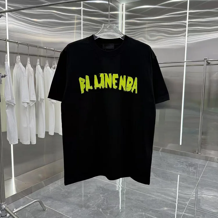 Fashionable Brand Letter Print Pure Cotton T-shirts Loose and Comfortable