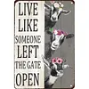 Goat"Like Someone Left The Gate Open"  - Vintage Metal Signs(8*12Inch/12*16Inch) - Farm