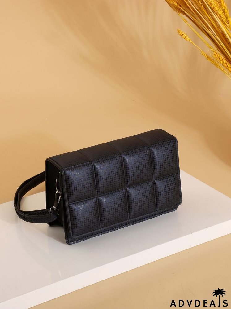 All Over Print Quilted Flap Square Bag