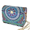 (US Local)DIY Mandala Diamond Art Wooden Coin Pouch with Chain 5D Diamond Painting Purse