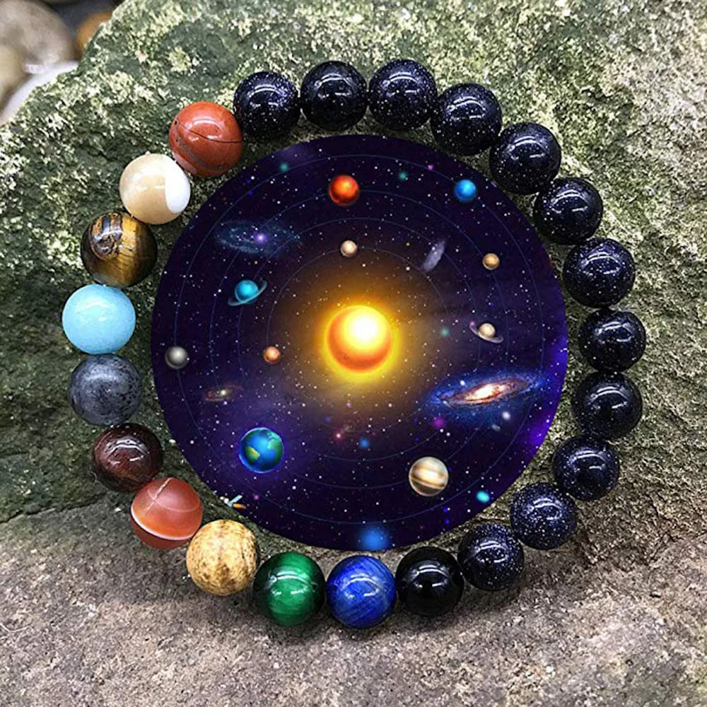 Adjustable Cosmic Galaxy Eight Planets Bracelet