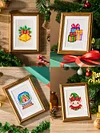16pcs Mini Square Diamond Painting - Christmas