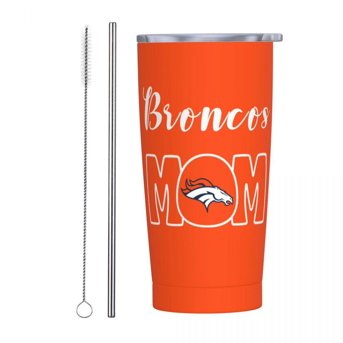 Denver Broncos Mom 20oz Tumbler with Lid and Straw