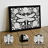 DIY Pearl Painting Dragonfly for Home Wall Decor with Frame(20x30cm)