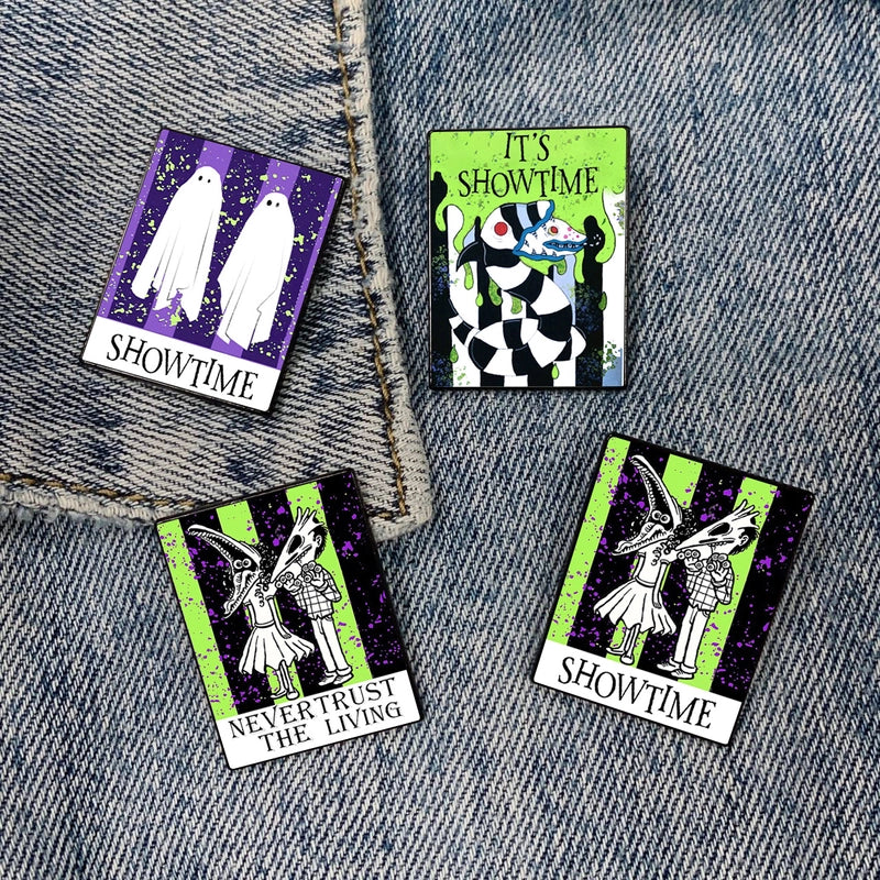 Funny Pin Letter Ghost Alloy Unisex Brooches