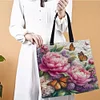 Peony Butterfly-11CT DIY Stamped Cross Stitch Shopping Bag 40*40cm/15.75*15.75in