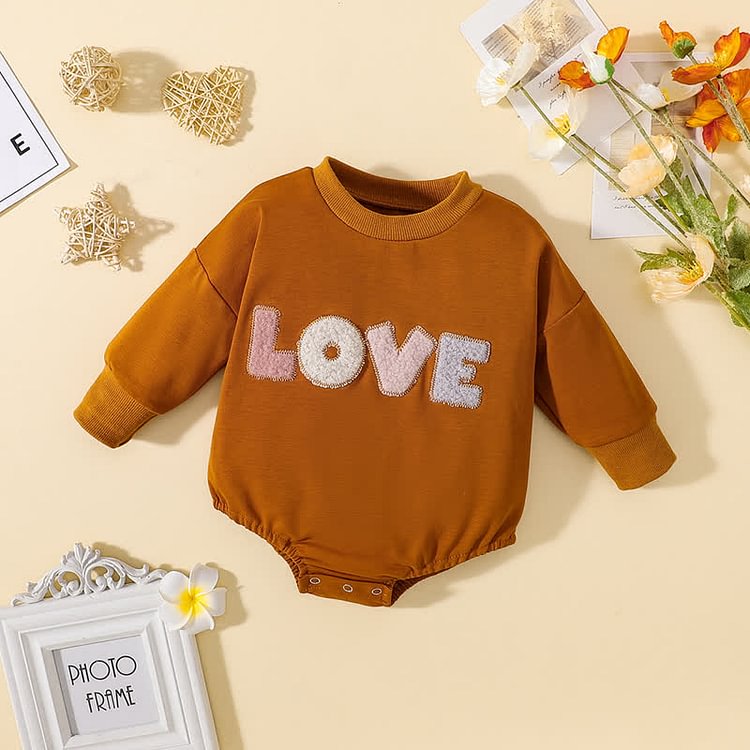 LOVE Baby Embroidered Newborn Bodysuit