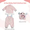 17"-22" Reborn Baby Doll Pink Plush Set 3 Pcs Set Clothing Accessories - RBBI-Myrebornbabydoll&reg; Myrebornbabydoll&reg;