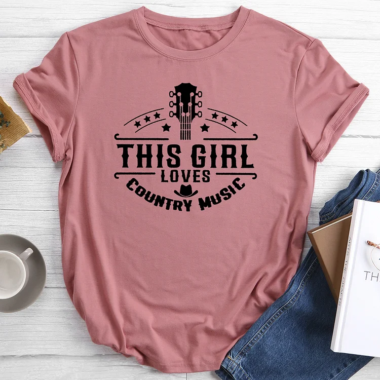 This Girl Loves Country Music T-shirt-015033