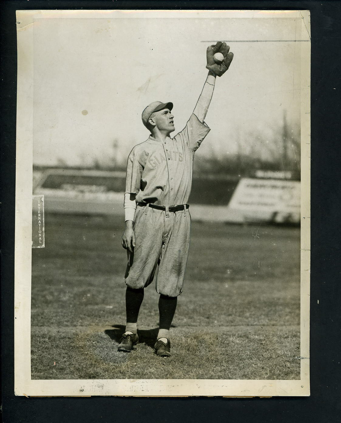 Henry Harry Bates 1920 TYPE 1 Press Photo Poster painting New York Giants Pittsfield Chattanooga