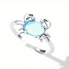 925 Sterling Silver Cuff Ring Trendy Crab Design