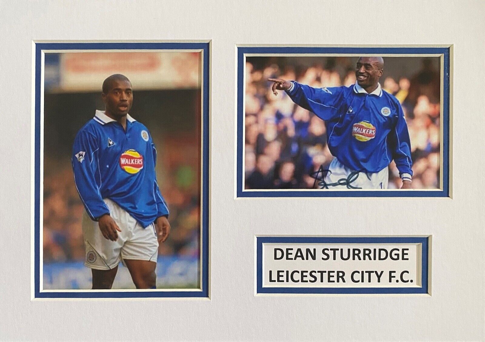 DEAN STURRIDGE HAND SIGNED A4 MOUNTED Photo Poster painting DISPLAY LEICESTER CITY AUTOGRAPH 1