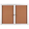 [US Local Warehouse] Enclosed Bulletin Board with Locking Door Outdoor Bulletin Board Aluminum Frame Wall Display Case Weatherproof for  Office Commercial Hospital Etc