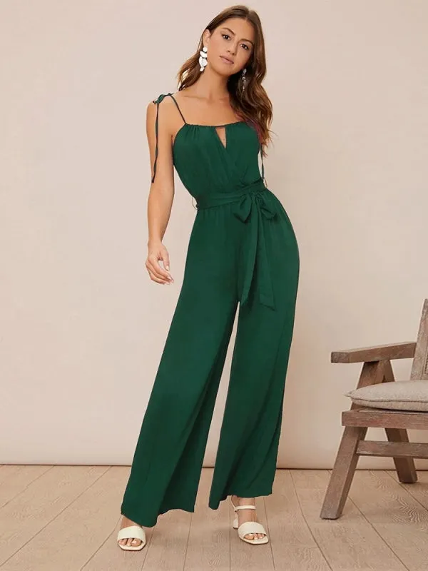 Sexy Suspenders High Waist Loose Jumpsuit