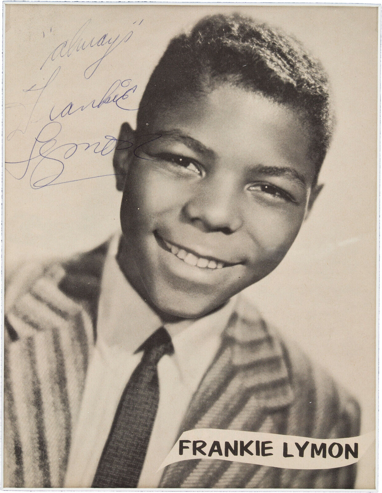 FRANKIE LYMON Signed Photo Poster paintinggraph - Pop / Rock Singer - preprint