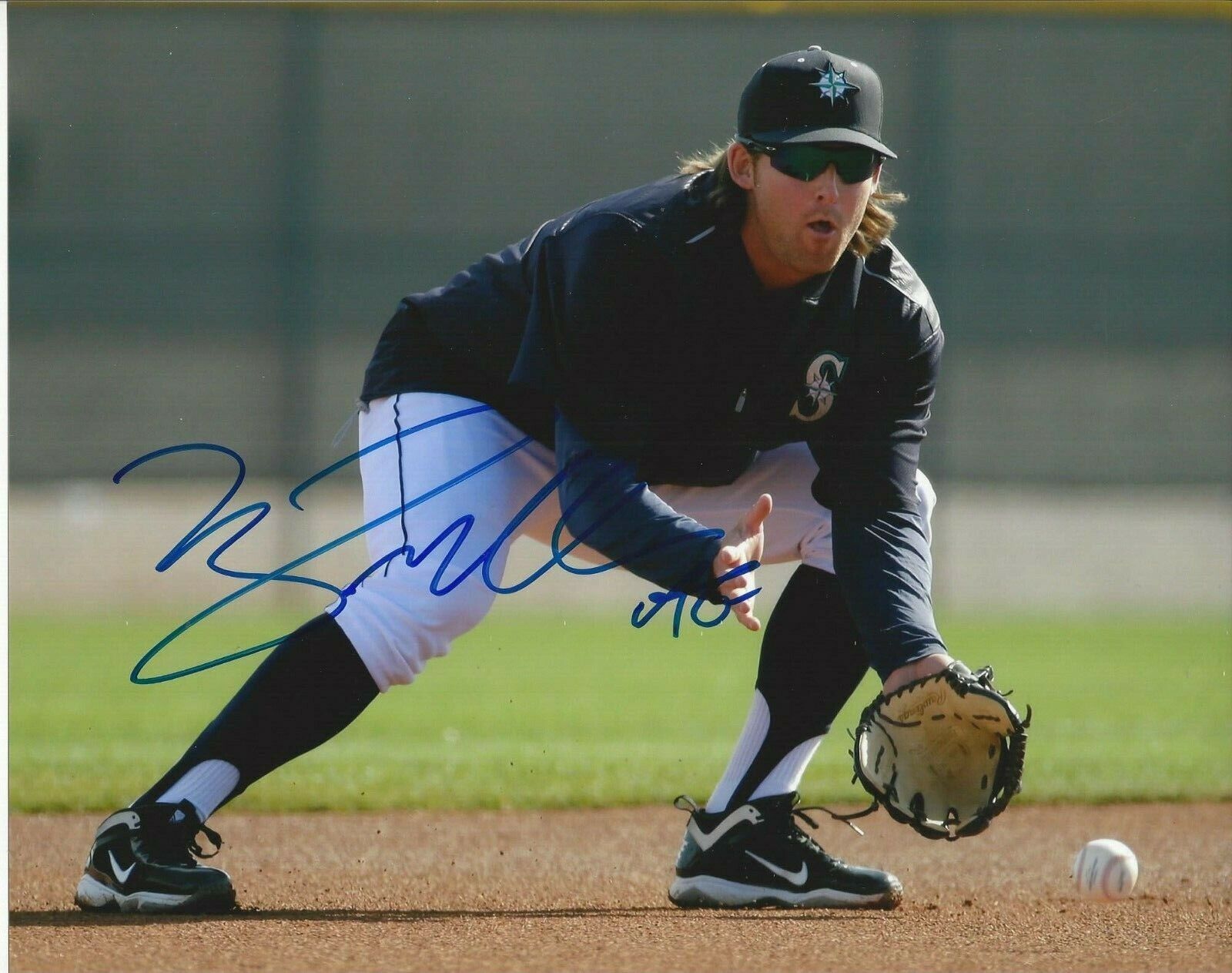 Brad Miller Autographed 8x10 Seattle Mariners#S1034