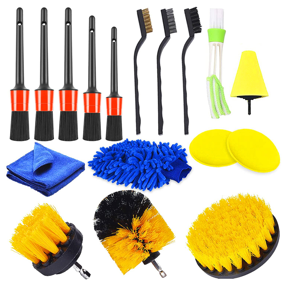 

17pcs Car Detailing Brush Set Scrubber Drill Brush Auto Cleaning Wash Tools, 501 Original