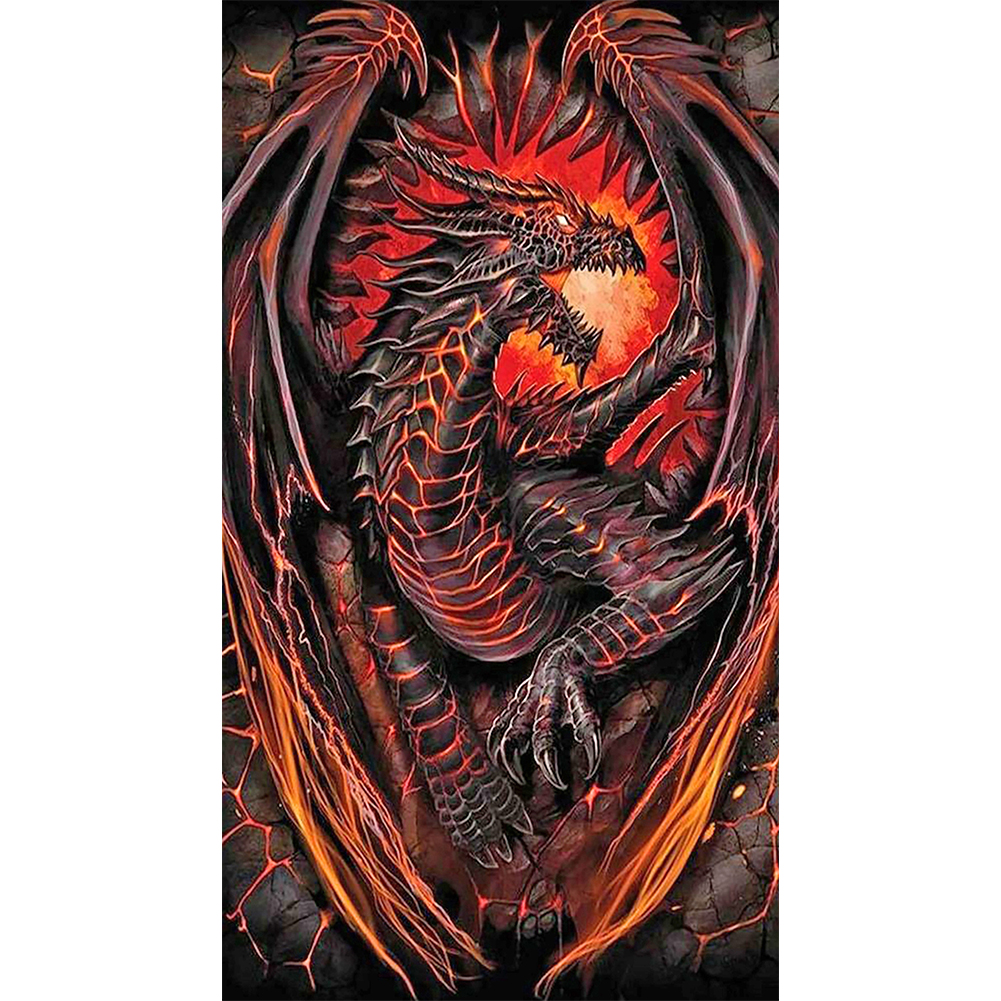 

Evil Black Dragon - Round Drill Diamond Painting - 45*80CM (Big Size), 501 Original