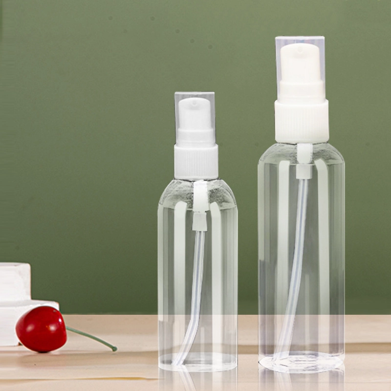 PET Lotion Cosmetic Bottle Toner Hand Sanitizer Bottled Travel Set Press Pump Transparent Facial Cleanser Bottle