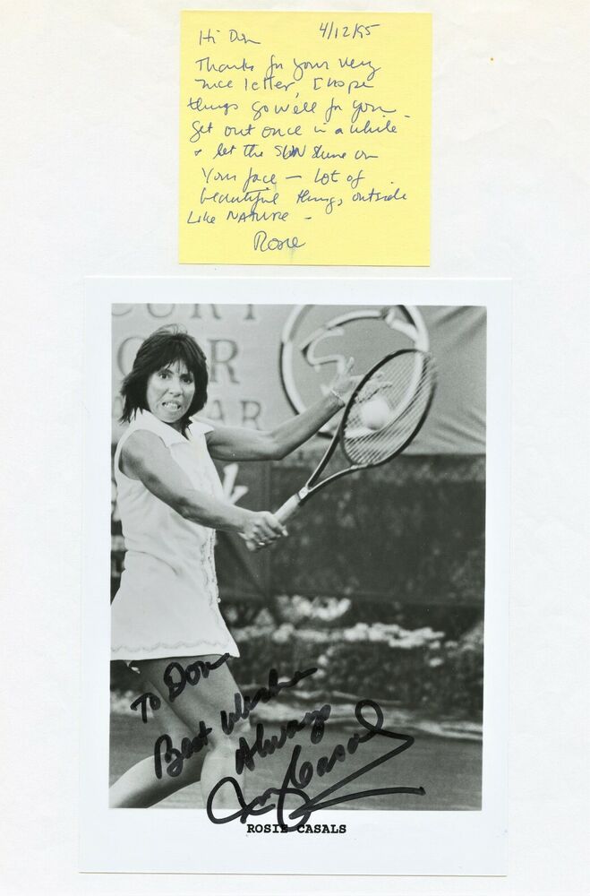 ROSIE CASALS Signed Photo Poster painting & Autograph Note Signed