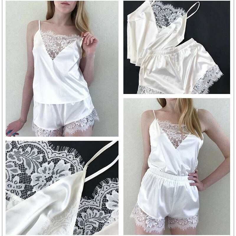 Camisole Lace Comfortable V Neck Pajamas