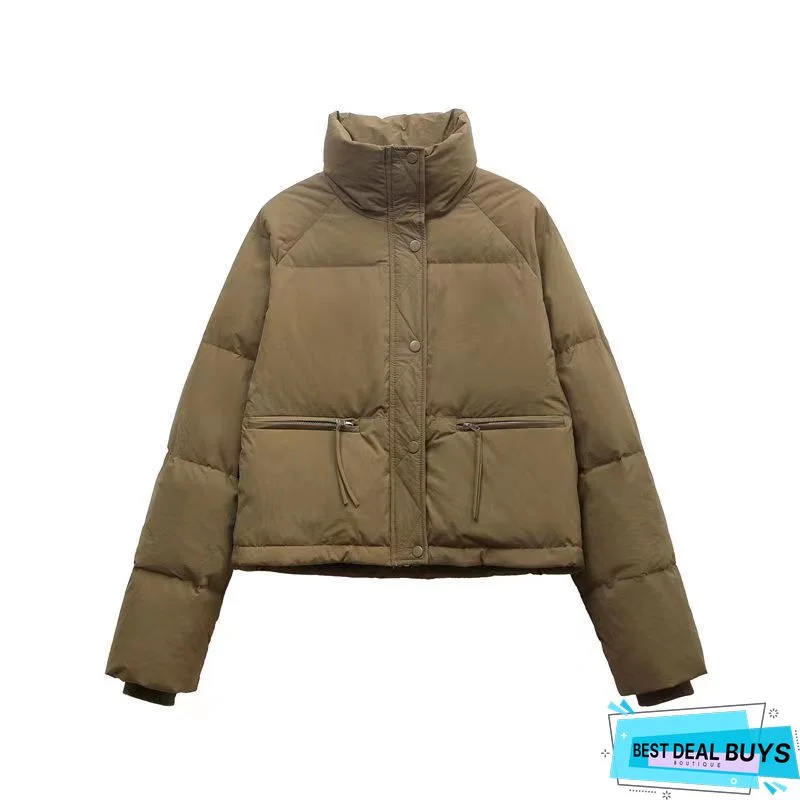 New Sexy Stand Collar Loose Short Jacket Woman