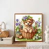 Diamond Painting - Full Round Drill - Dog Flower(Canvas|40*40cm)