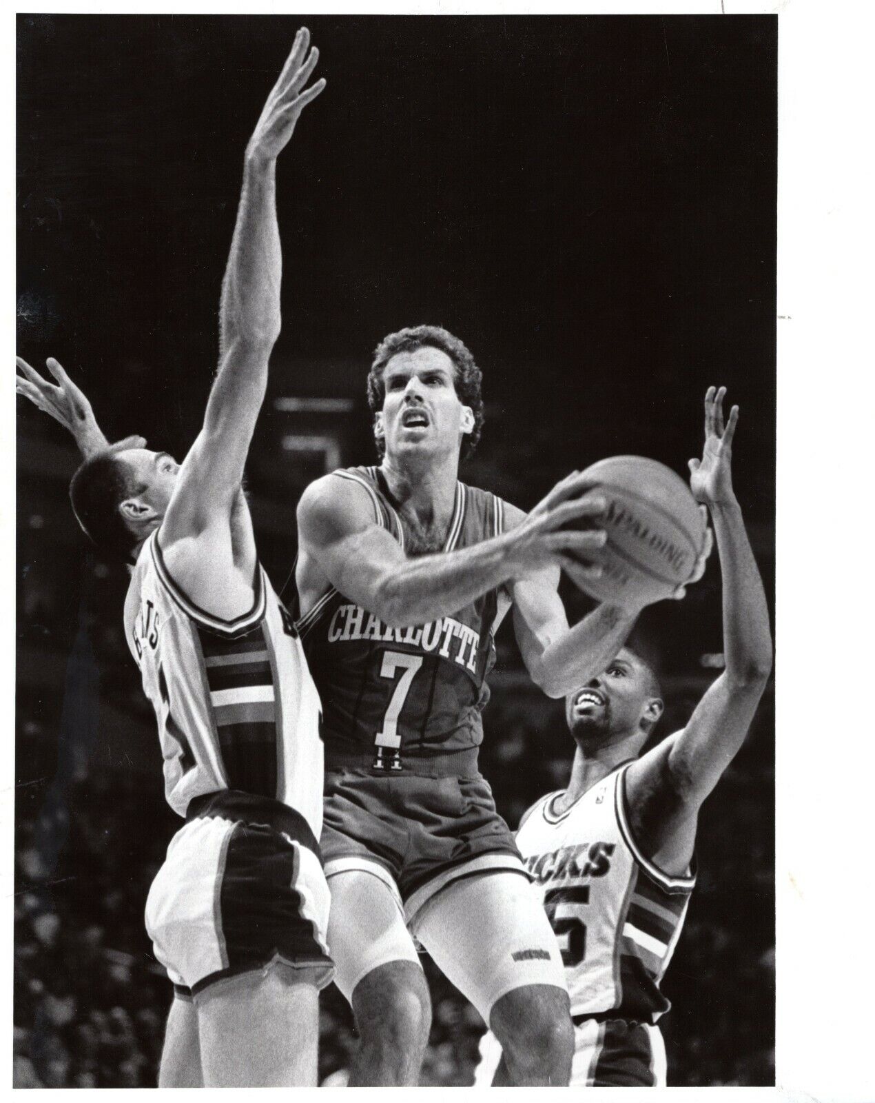 KELLY TRIPUCKA Charlotte Hornets Basketball NBA 8x10 Promo Photo Poster painting 1988 Gary Weber