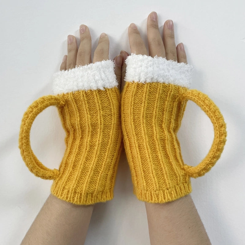 Women’s Original Design Color Block Gloves 1 Pair