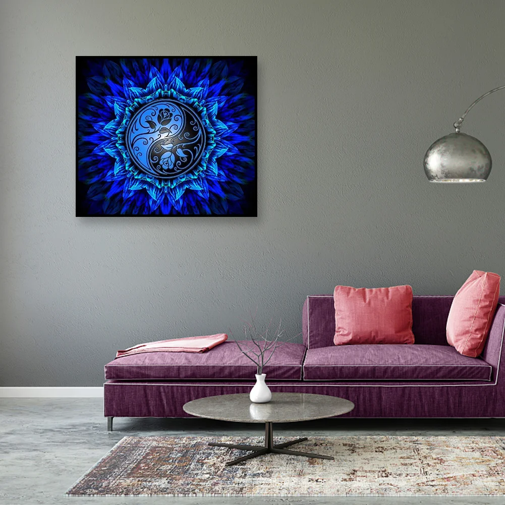 Full Round Diamond Painting 30*30cm - Mandala Flower Tai Chi Diagram