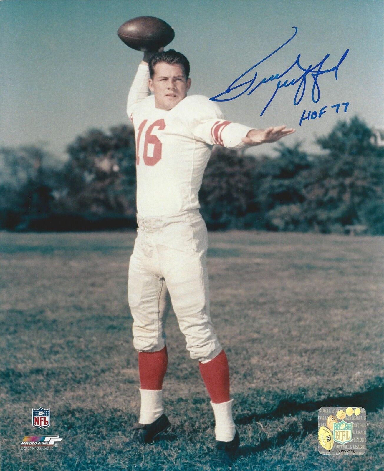 Autographed Frank Gifford New York Giants 8x10 Photo Poster painting - w/COA