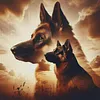 German Shepherd-14CT Stamped Cross Stitch 45*45cm tapestrymarket
