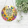 Diamond Painting Acrylic Single-Sided Drill Courage Bible Verse Sign Pendant for Home Decor