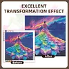 Diamond Painting -DIY Round Drill Colorful Girl Dress(40x40cm)