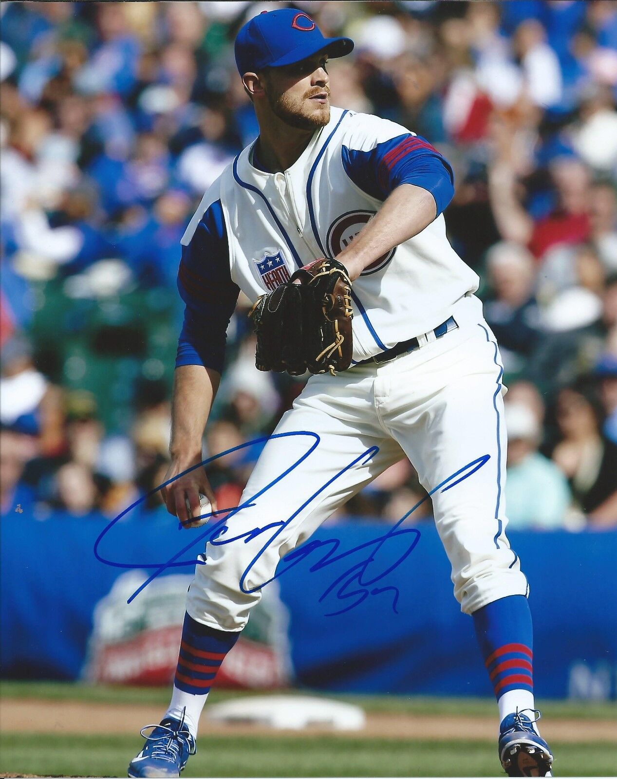 JUSTIN GRIMM signed autographed CHICAGO CUBS 8X10 Photo Poster painting