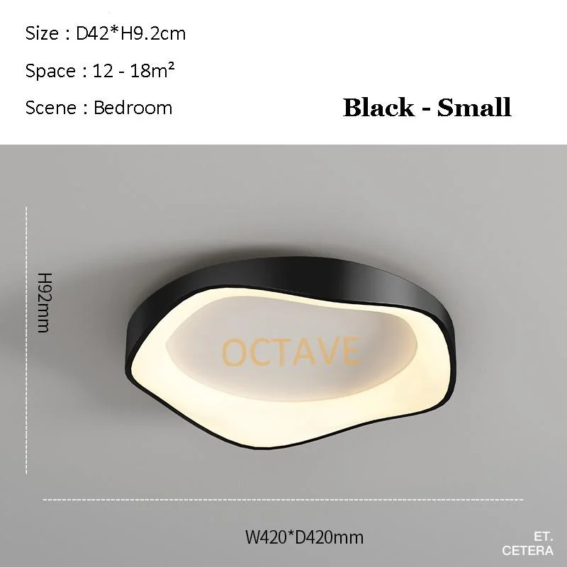 Modern LED Ceiling Lamp Round Bedroom Living Room Dining Room Kitchen Study Nordic White Gray Black Indoor Decor Ceiling Light