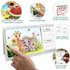 2027-2028 Two-Year Diamond Painting Calendar Kit, 13 Exquisite Multicolor Butterfly And Floral Illustrations, Large Size Desk Calendar, Mosaic Art Coil-Bound Desktop Planner