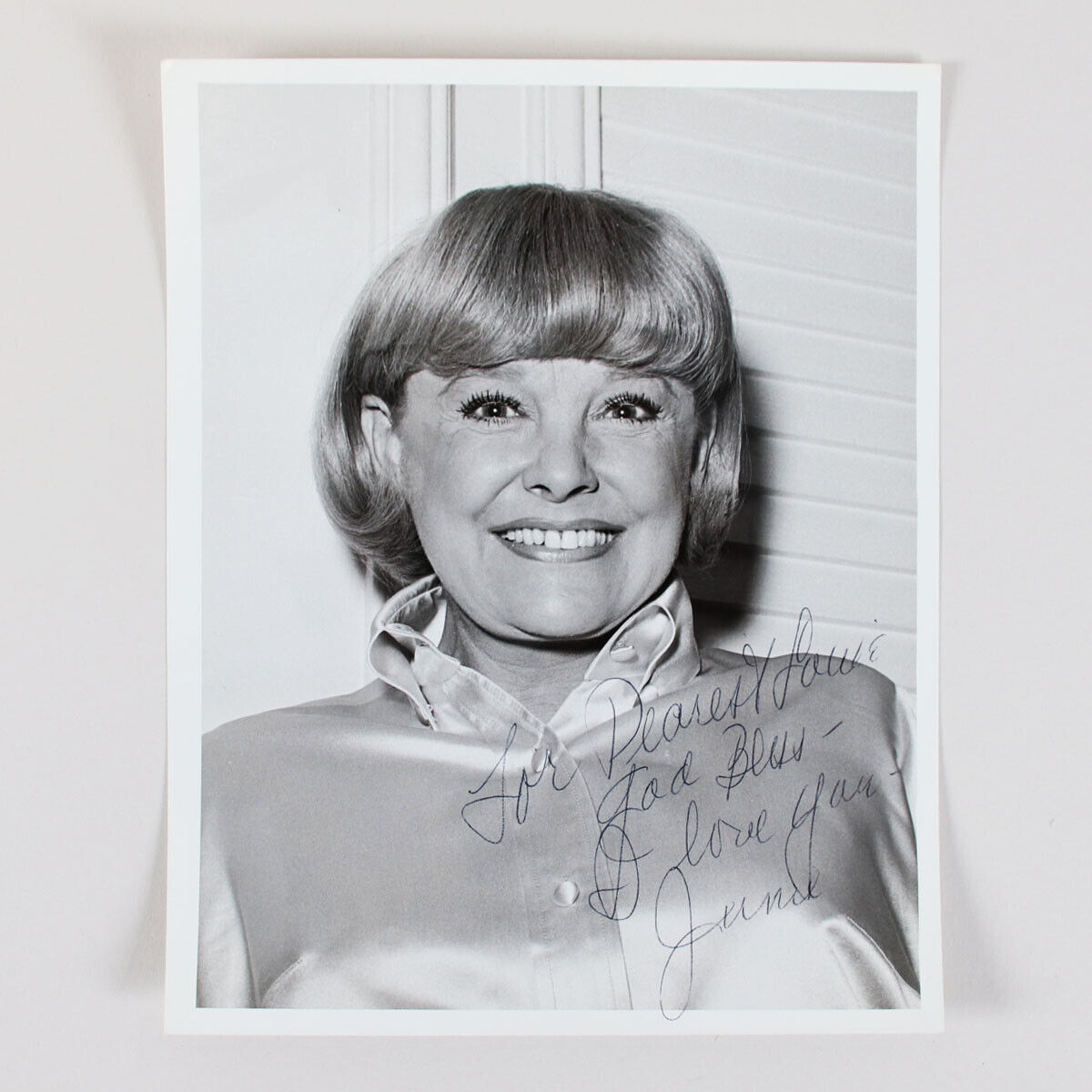 June Allyson Signed Photo Poster painting 7x9 - COA JSA