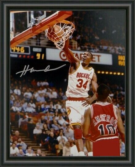 Hakeem Olajuwon BASKETBALL Rockets HOF SIGNED A4 Photo Poster painting POSTER - HIGH GLOSS PRINT