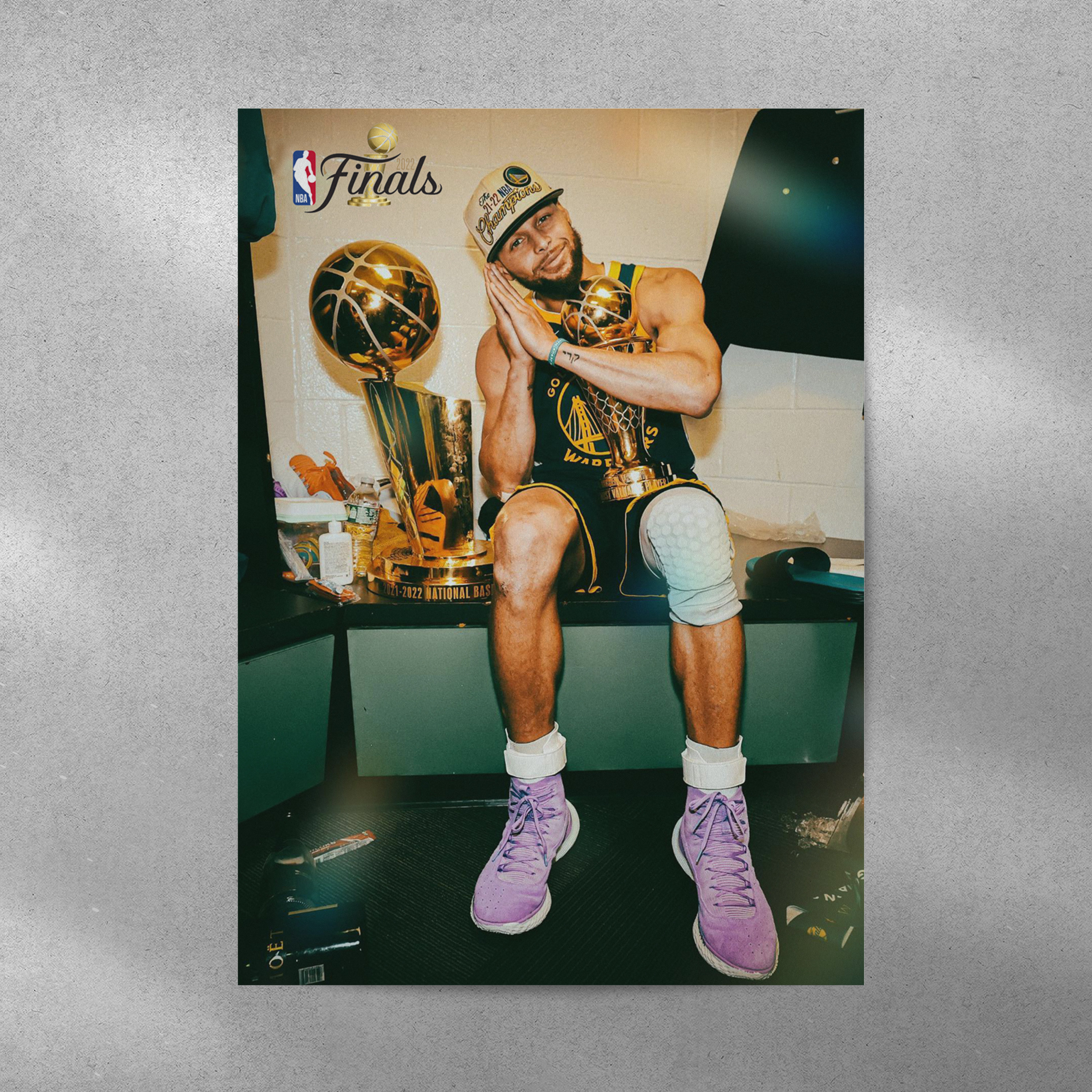 Stephen Curry Good Night Champions Canvas Wall Art 
