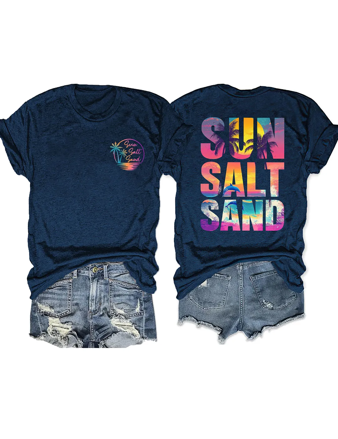 Retro Summer Sun Salt Sand T-shirt